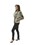 Woman's Leopard Print Goat Fur Jacket with Leather Trim