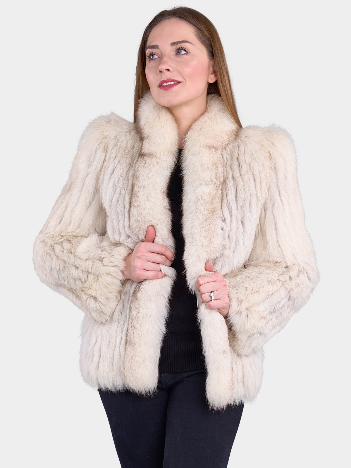 Woman's Blue Fox Fur Jacket