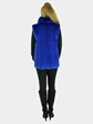 Woman's Royal Blue Mink Fur Vest