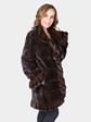 Woman's Brown Sheared Mink Fur Stroller