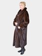 Woman's Deep Mahogany Female Mink Fur Coat