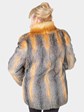 Woman's Kit Fox Fur Jacket with Red Fox Trim