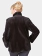 Woman's Brown Sheared Mink Fur Jacket / Reversible