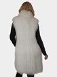 Woman's White Finn Raccoon Fur Vest