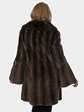 Woman's New Brown Frost Sheared Mink Fur Stroller