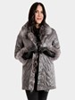 Woman's Silver Fox Fur Stroller / Reversible