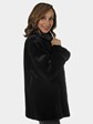 Woman's New Black Sheared Mink Jacket / Reversible