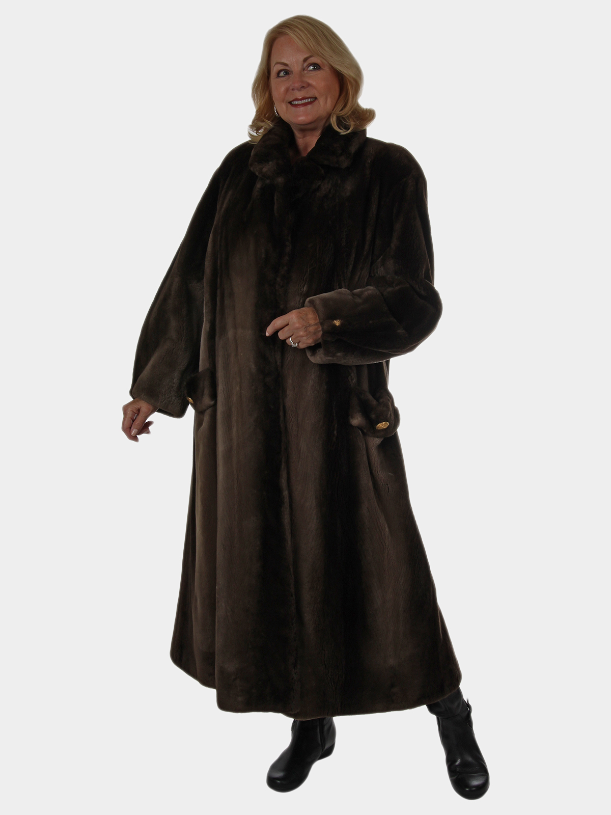 Woman's Louis Feraud Phantom Sheared Beaver Fur Coat