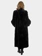 Woman's Black Sheared and Sculptured Mink Fur Coat / Reversible