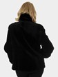 Woman's Gorski Black Sheared Mink Fur Jacket