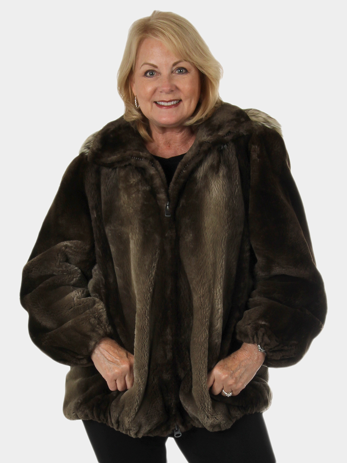 Woman's Phantom Sheared Beaver Fur Parka