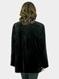 Woman's Black Sheared Mink Fur Jacket Reversible 