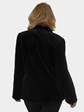 Woman's Dark Brown Sheared Mink Fur Jacket Reversible