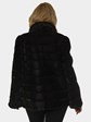 Woman's New Dark Brown Sheared Mink Fur Jacket / Reversible