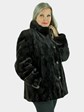 Woman's New Brown Sheared and Sculptured Mink Fur Jacket / Reversible