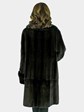 Woman's Brown Sheared Mink Fur 7/8 Coat / Reversible