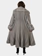 Woman's Cerulean Female Mink Fur Tulip 7/8 Coat