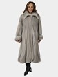 Woman's Cerulean Female Mink Fur Tulip 7/8 Coat