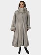 Woman's Cerulean Female Mink Fur Tulip 7/8 Coat