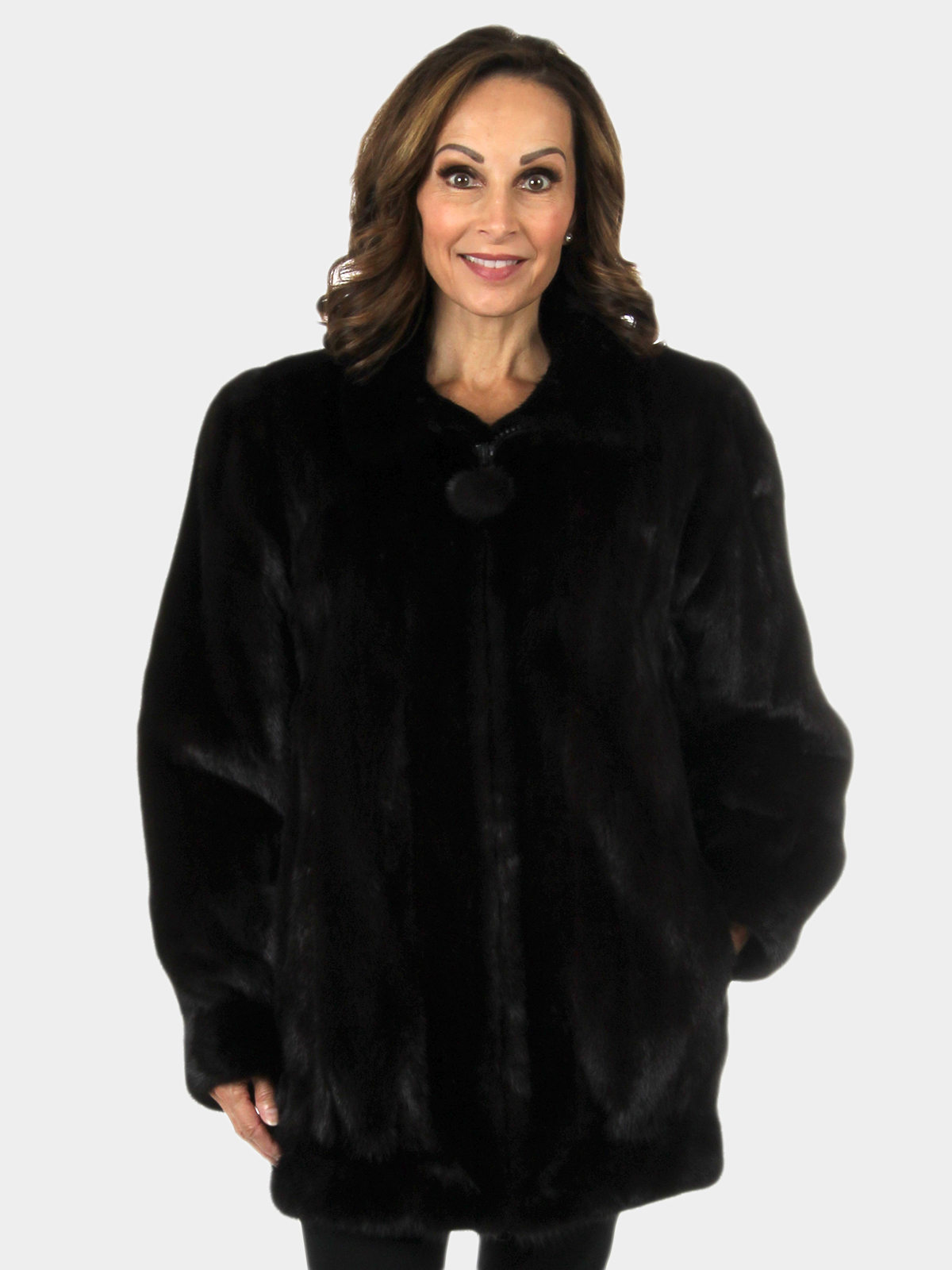 Woman's Deepest Mahogany Mink Fur Jacket