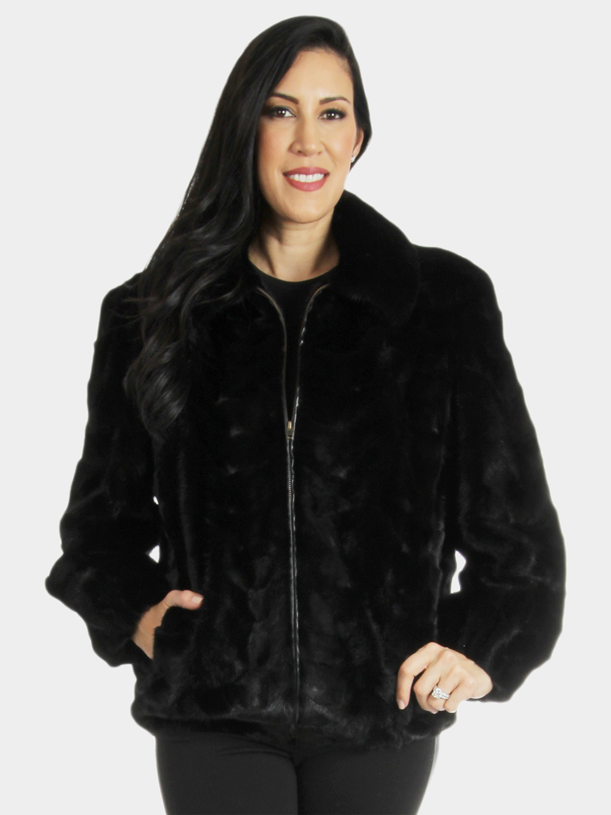 Unisex NEW Ranch Sectioned Mink Fur Jacket