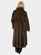 Woman's Demi Buff Female Mink Fur Coat with Large Sweep