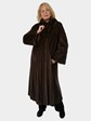 Woman's Demi Buff Female Mink Fur Coat with Large Sweep