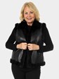Woman's Ranch Mink Fur Vest Reverses to Leather