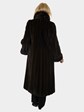 Woman's Mahogany Female  Mink Fur Coat