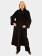 Woman's Mahogany Female  Mink Fur Coat