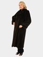 Woman's Mahogany Female  Mink Fur Coat