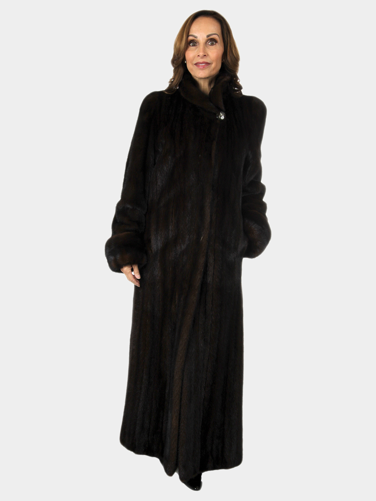 Woman's Dark Mahogany Female Mink Coat