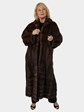 Woman's Demi Buff Female Mink Fur Coat with Directional Design