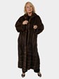 Woman's Plus Size Demi Buff Female Mink Fur Coat with Directional Design