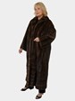 Woman's Plus Size Demi Buff Female Mink Fur Coat with Directional Design