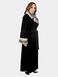 Woman's Black Sheared Mink Fur Coat