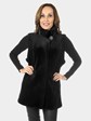 Gorski Woman's Black Sheared Mink Fur Vest