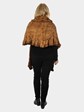 Woman's Whiskey Knit Mink Fur Shawl