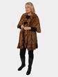 Woman's Whiskey Knit Mink Fur Shawl