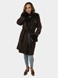 Woman's Rizal Brown Shearling Fur Stroller