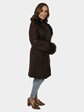 Woman's Rizal Brown Shearling Fur Stroller