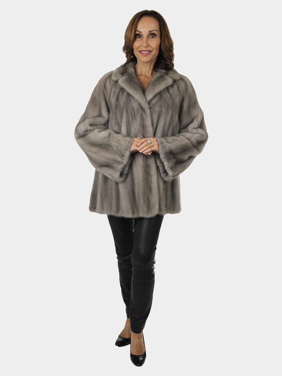 Woman's Cerulean Female Mink Fur Jacket
