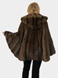 Woman's Russian Sable Fur Cape with Hood