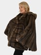 Woman's Russian Sable Fur Cape with Hood