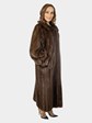 Women's Mahogany Mink Fur Coat Reversible to Rain Taffeta