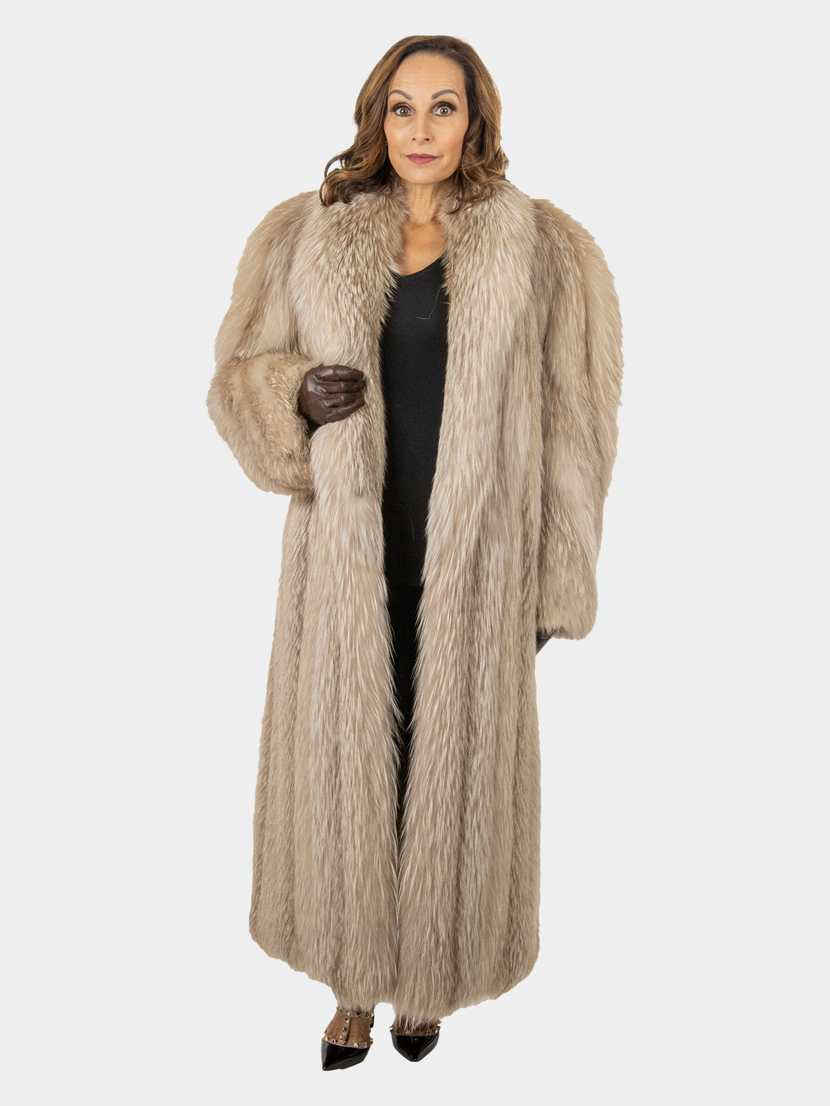 Woman's Amber Fox Fur Coat