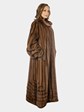 Woman's Demi Buff Female Mink Fur Coat with Directional Body
