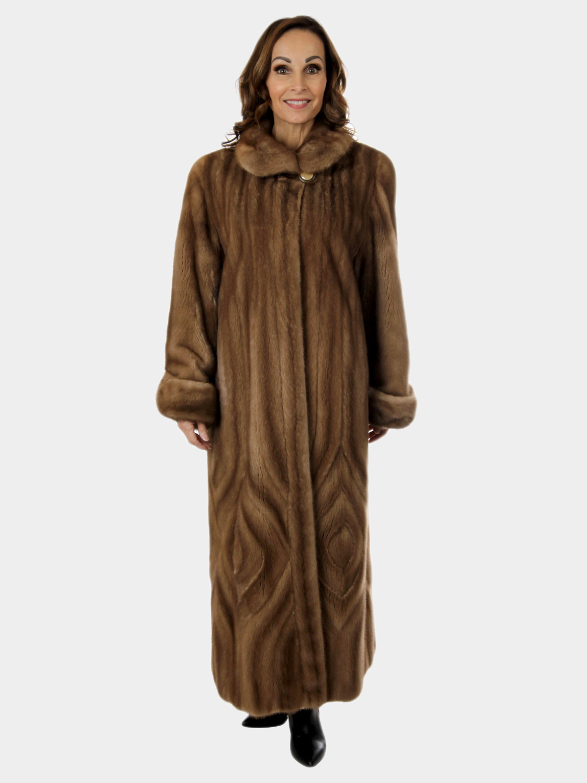 Woman's Pastel Female Mink Fur Coat