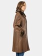 Woman's Brown Christ Shearling Lamb Stroller