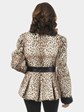 Woman's Animal Print Stenciled Lambskin Fur Jacket